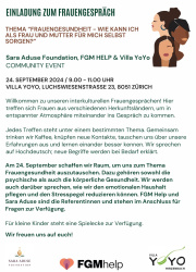 Flyer Community Event Frauengesundheit September 2024