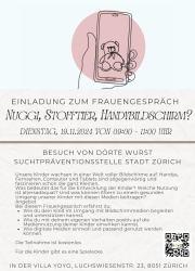 Flyer Workshop Nuggi, Stofftier, Handybildschirm  November 2024